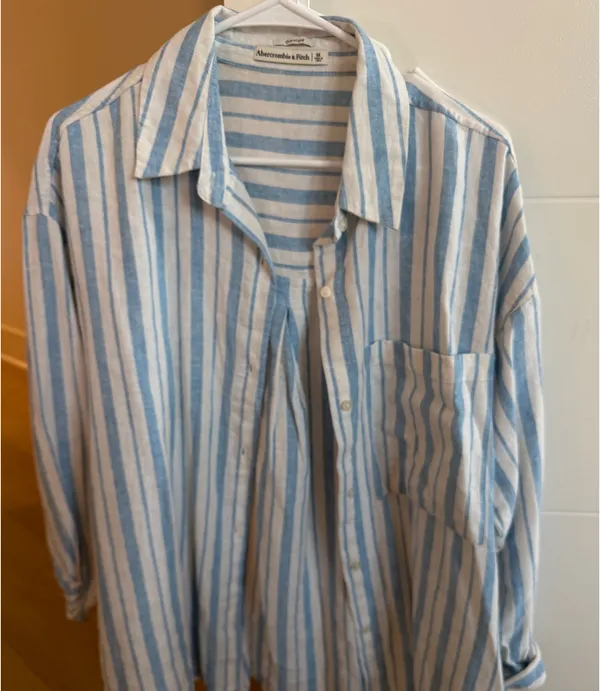 Abercrombie & Fitch Oversized Stripe Button Up - Image 2