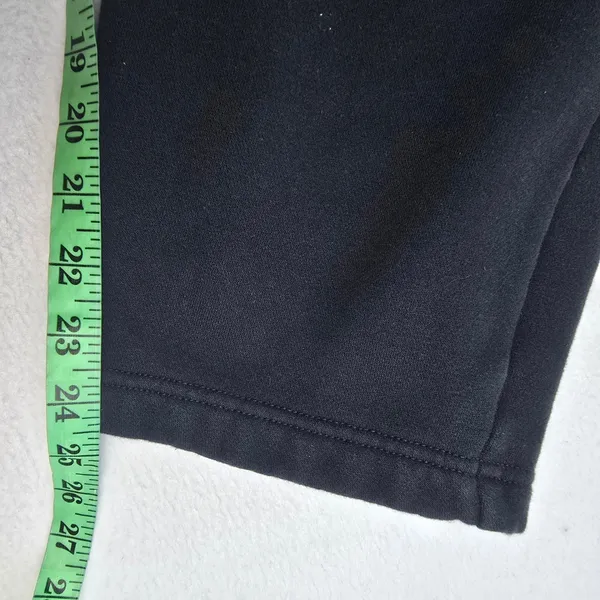Hollister -1411 Black High Rise Wide Leg Cropped Fleece Barrel Sweatpants‎ S - Image 7