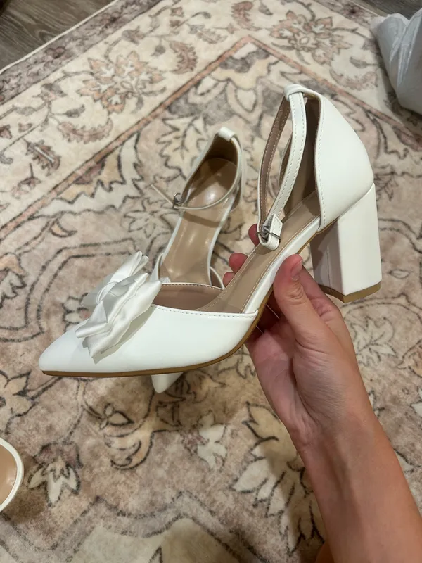 SheIn White bow heels - Image 2
