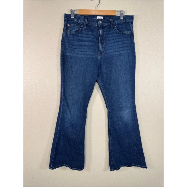 Hudson Heidi High Rise Flare Jeans Womens 32 Blue Dark Wash Denim Casual Fall - Image 13