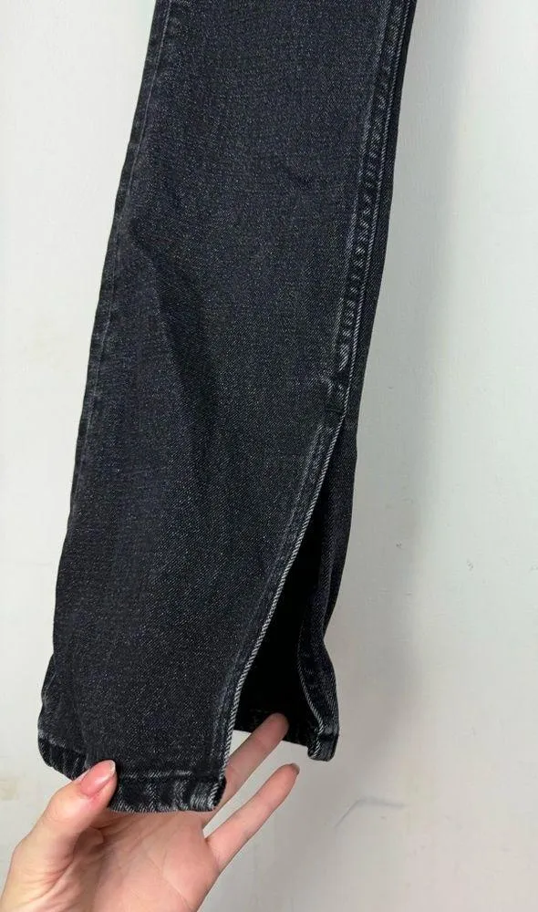Abercrombie & Fitch Split Hem Jeans Sz 25 Black Denim Skinny High Rise - Image 10