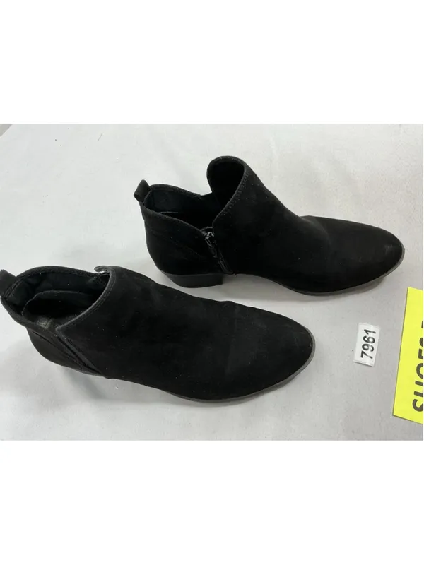 Womans So Pearblk Booties Size 10 M Black Block Heel Almound Toe - Image 2