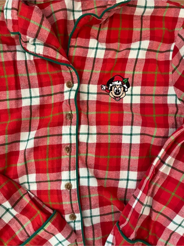 Disney Red Plaid Women's Pajama Set - Image 4