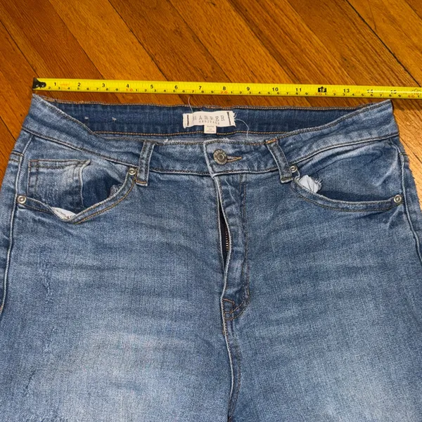Harper High Rise Distressed Blue Jeans - Image 3