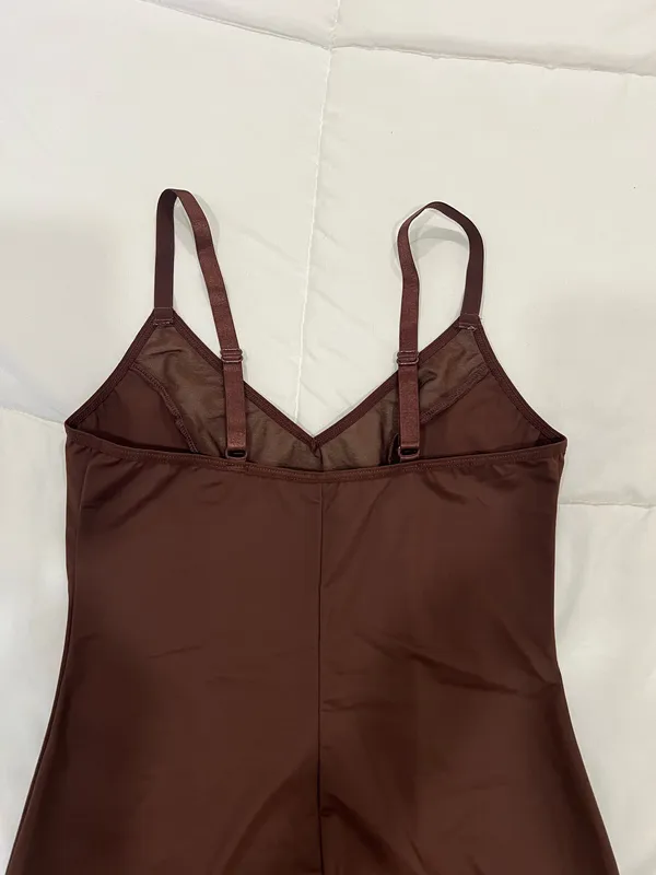 Women's Brown Bodycon Slip Dress - Image 5