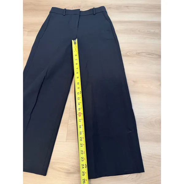 J.Crew Pants Black 2 Women Remy Wide Leg Trouser Professional Career Pants - Image 4