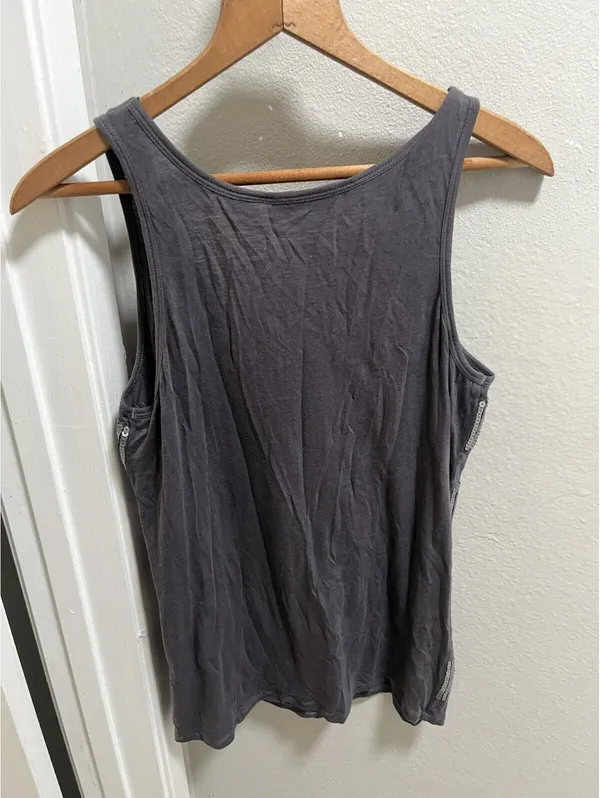 Y2K Michael Stars Gray Sequin Tank Top One Size - Image 3