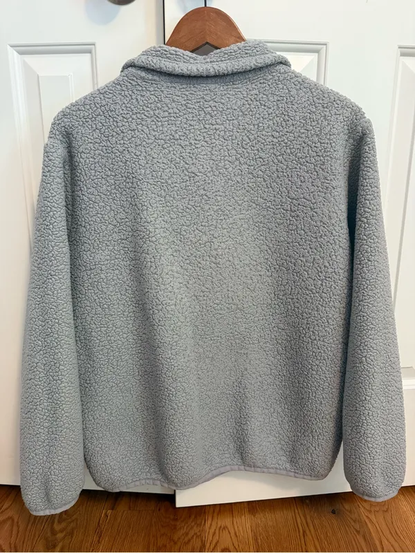 Patagonia Los Gatos Fleece 1/4 zip Pullover Salt Gray size Large - Image 6