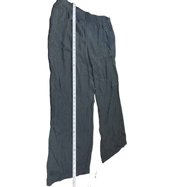 Gap Relaxed Fit Black Crinkle Pull On Elastic Waist Full Length Pants XL NWT - Image 9