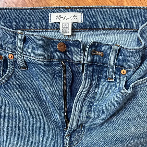 Madewell The Perfect Vintage Crop Raw Hem Jeans Size 28 - Image 7