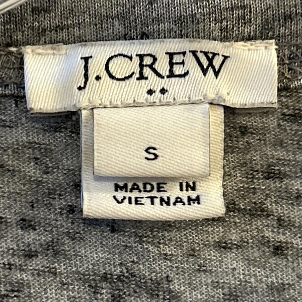 J Crew Grey Heathered Wrap Cardigan Tie Front Sweater Top S‎ Linen Blend - Image 6