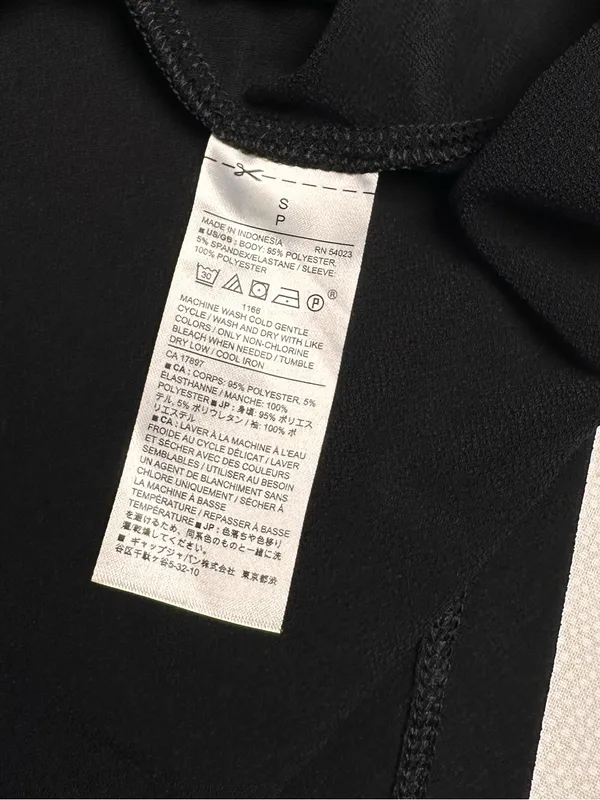 Banana Republic Black Sheer Sleeve Blouse Women’s Small Long Sleeve Top - Image 7
