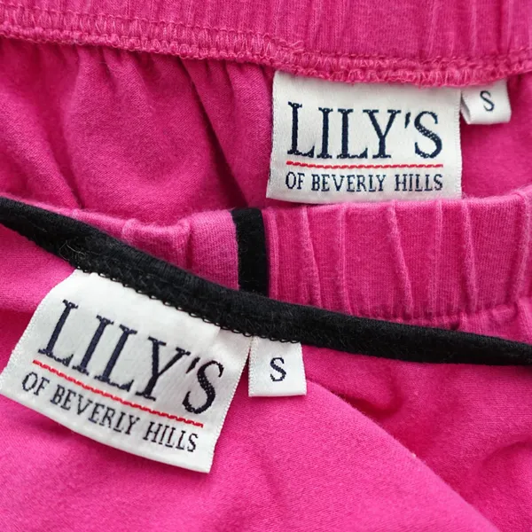 Vintage 90s Lily's of Beverly Hills Pink & Black 2-PC Top & Skirt Set Size S - Image 4