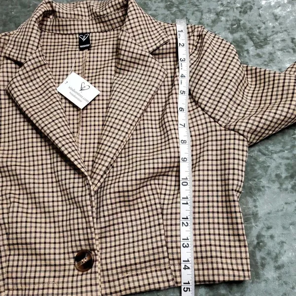 Windsor Brown‎ Houndstooth Cropped Jacket - Image 6