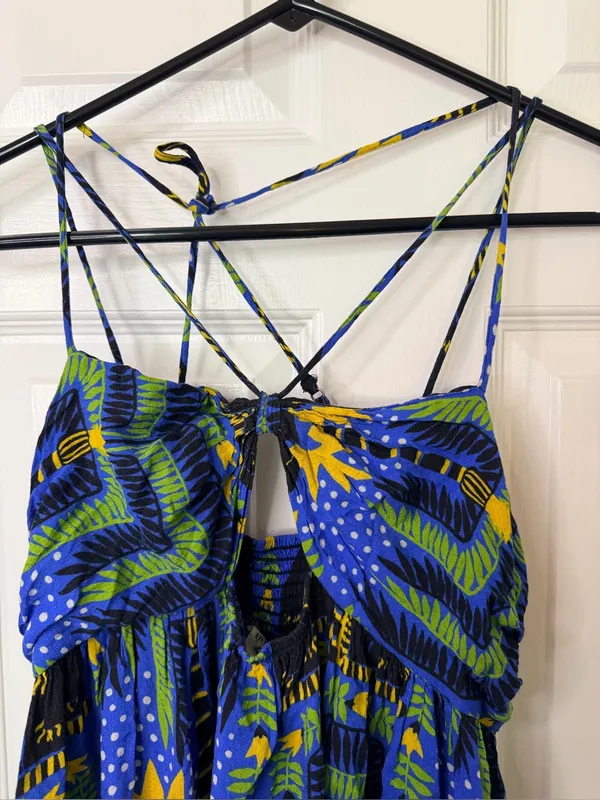 Anthropologie Joao Incerti Blue Strappy Bandeau Sun Dress - Image 4