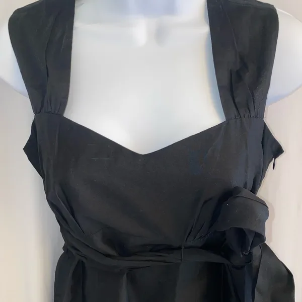 🎉2XHP🎉 Ann Taylor LOFT Petites Black Sleeveless Blouse Size 0P - Image 4
