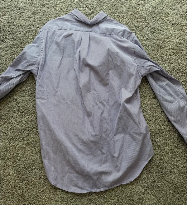 Purple and White Striped Button Down Shirt - Image 4