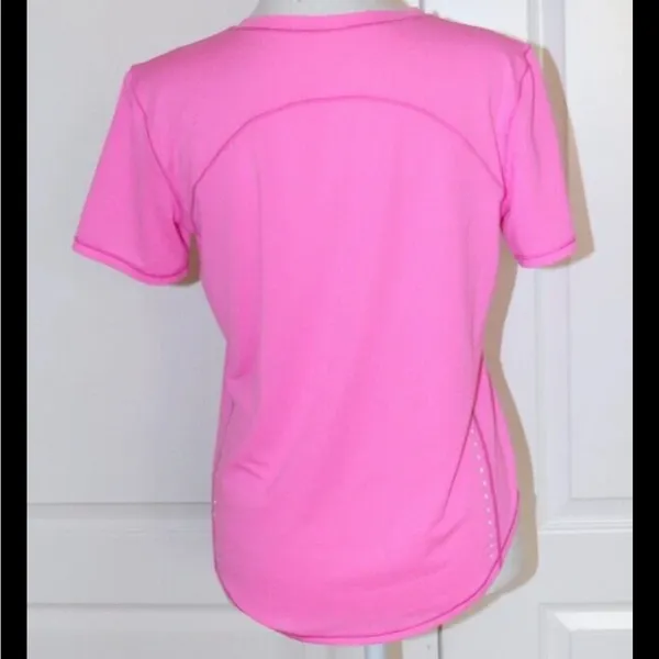 Lululemon High Neck Running and Training T-Shirt Pow Pink Light Size 4 - Image 5