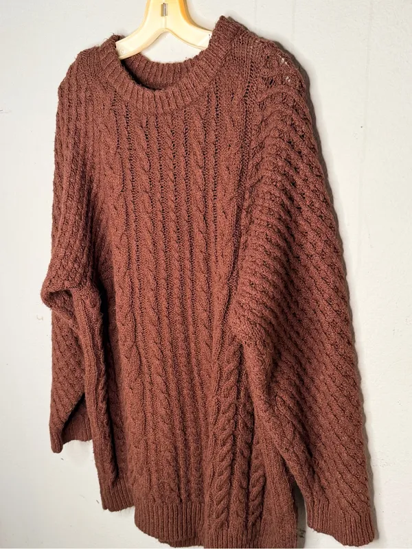 Natural Life Brown Oversized Sweater - Image 3