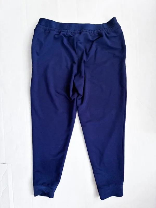 Puma Active Woven Pants Logo Joggers - XL - Peacock Navy Blue - Image 5
