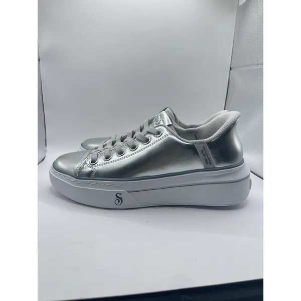 NEW Sketchers Snoop Dogg Silver‎ Metallic WOMENS Size 7.5 - Image 4