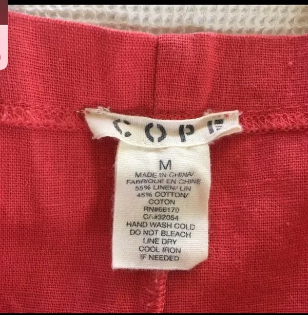 Orange Red Linen romper Size M - Image 3