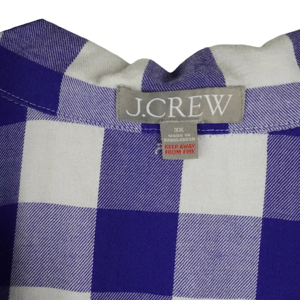 J.Crew 3X Blue &‎ White Gingham Modal Pajama Set - Image 4
