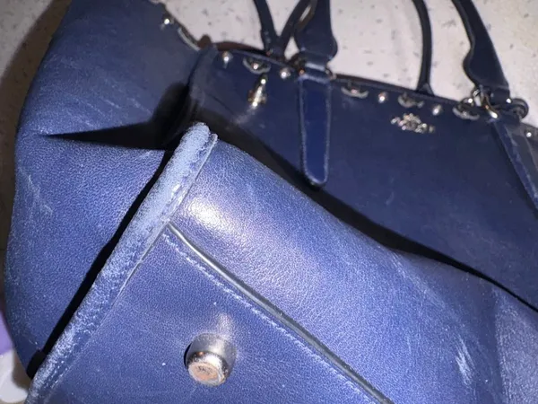 Coach crosby carryall in navy leather‎ - Image 5