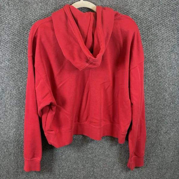 Jordan Red Hoodie Streetwear Women's Sport Size‎ S Loose Fit Crop - Image 2