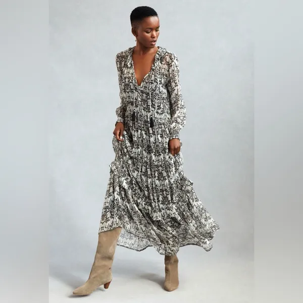 Anthropologie Marais Chiffon Maxi Dress - Image 4