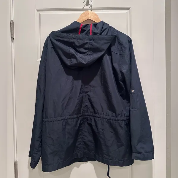 Heritage Collection by‎ Bass Blue Windbreaker Jacket Size Medium Outdoor Hood - Image 2