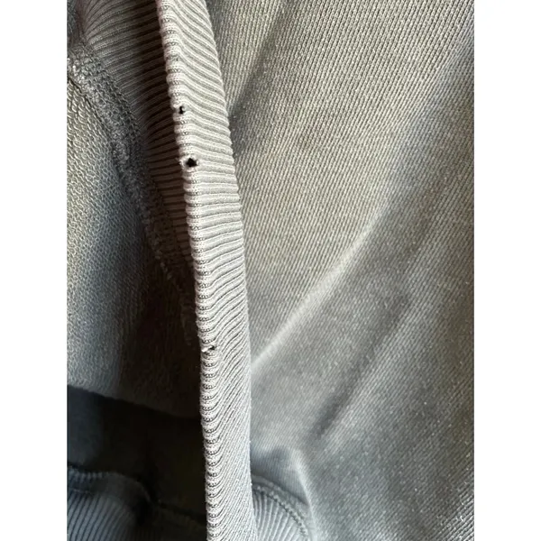 Aerie Olive Brown Ribbed Pullover Sweatshirt Crew Neck Oversized XS - Image 4