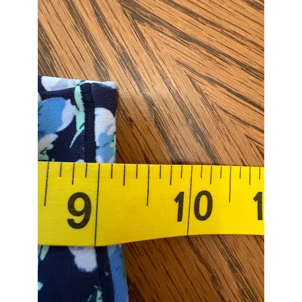 OFFLINE by Aerie Real Me Leggings Womens XS Blue Floral High Rise 7/8 Length - Image 3