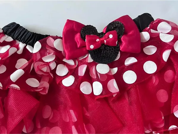 DISNEY Minnie Mouse Polka Dot Skirt Red White Women’s Size Small/Medium Costume - Image 3