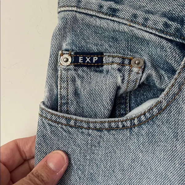Vintage Express Bleus Flare Jeans: High Rise Wide Leg, Size 5/6 - Image 4