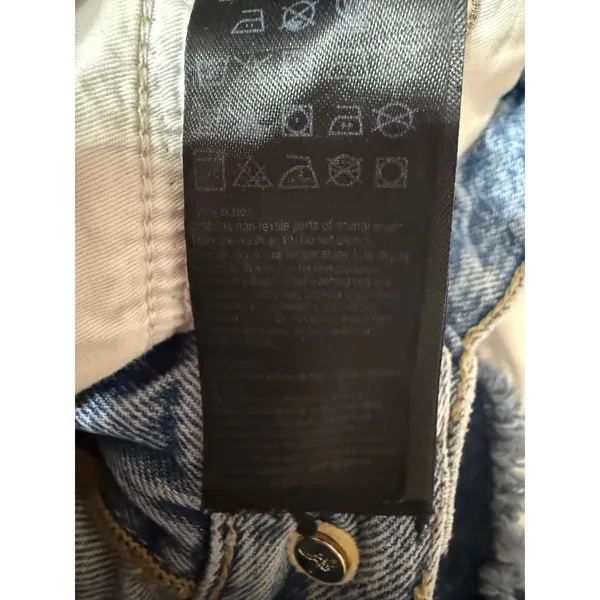 AllSaints Denim Shorts Raw Hem High Rise Festival Boho Summer Size‎ 25 - Image 5