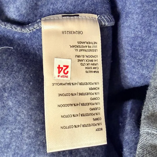Daily Practice by Anthropologie Side Tie Sweatshirt Dress Blue Gray XXS NEW - Image 6