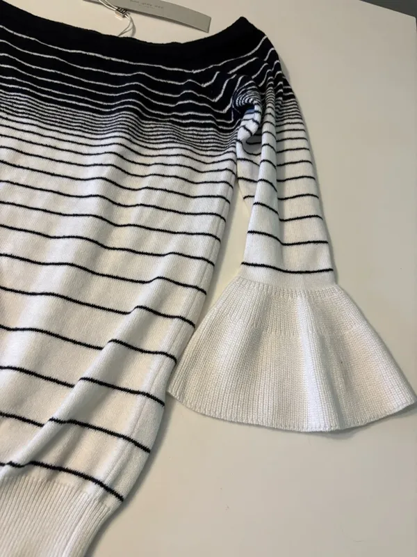 NWT One Grey Day sample off the shoulder bell sleeve‎ sweater - Image 2