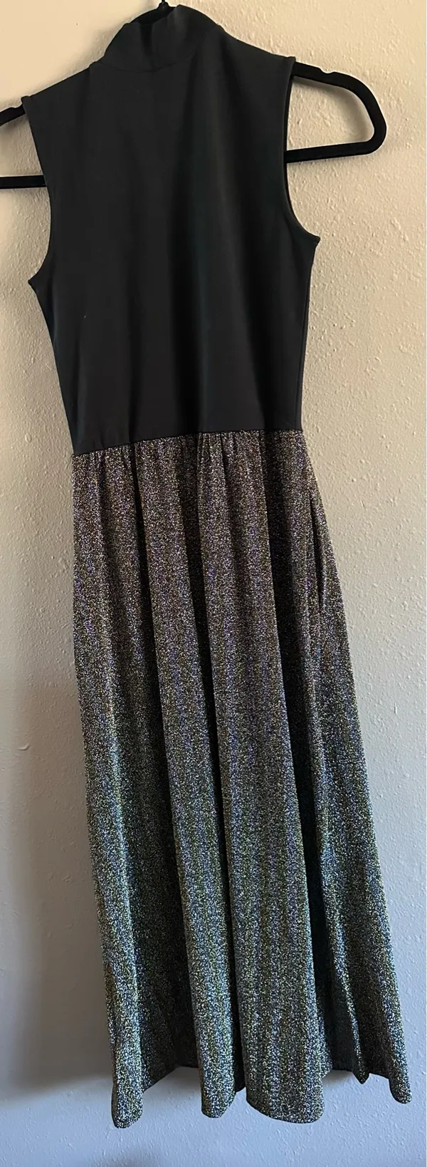 J.Crew Mockneck Mixed-Media Sparkle Maxi Dress - Image 4