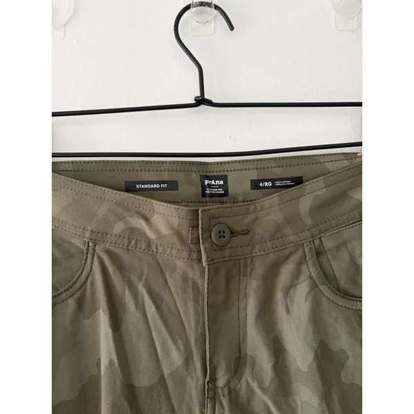 PRANA Halle Jogger II Camo Sage Green Hiking Cargo ReZion Pants Womens 4 Reg - Image 4