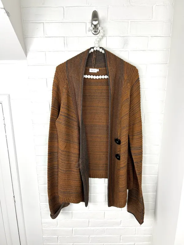 Rico Handmade in Thailand Knit Cardigan Sweater Size L - Image 2