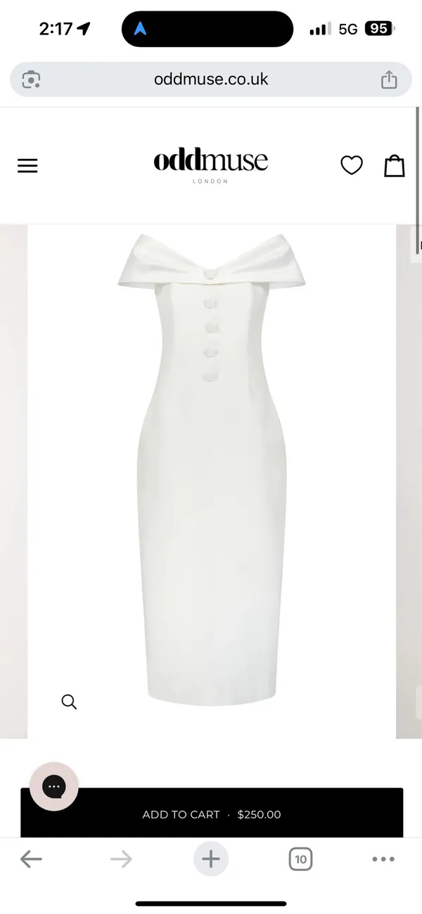 Odd Muse The Ultimate Muse Bow Midi Dress White Size M - Image 2