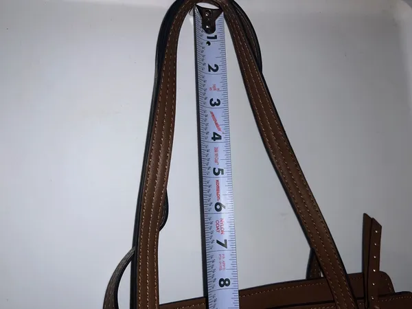 Nine West Cognac 3 compartment Tote with Charm Accent NWOT - Image 6