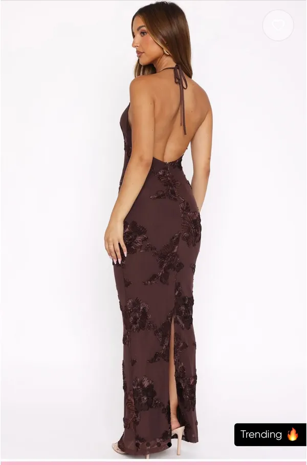 NWT Formal Brown Maxi Dress - Image 3