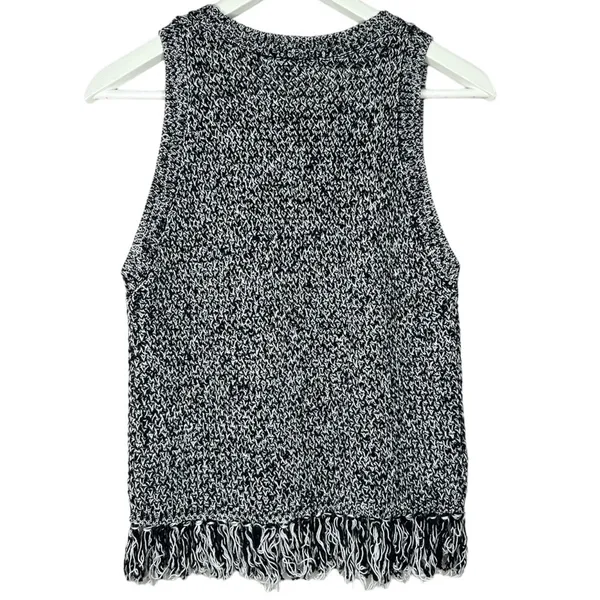 Rebecca Minkoff Sleeveless Knit Fringe Top Small - Image 6