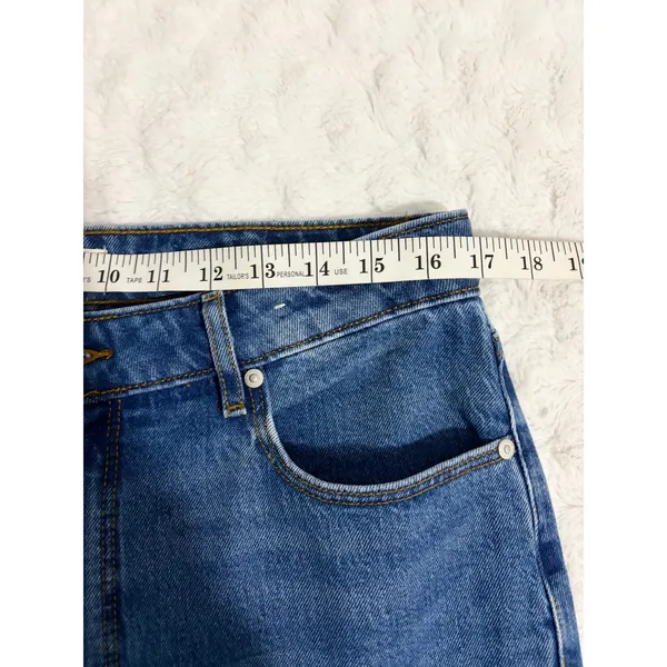 LOFT Rivete Curvy Vintage Dark Wash High Rise Wide Leg Classic Jeans 29 - Image 8