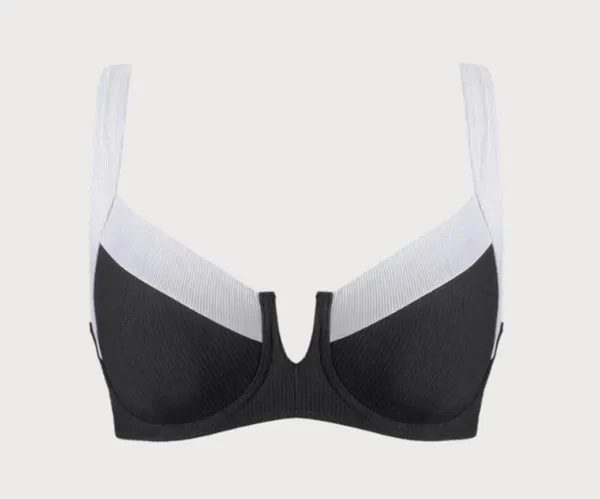 Berlook Black Contrast Trim Plus Size Bikini Top and Bottom - Image 7