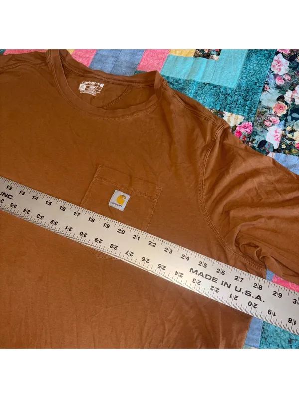 Carhartt Woman’s 2X 20-22W Loose Fit Long Sleeve Pocket T-Shirt Brown 106121BRN - Image 6