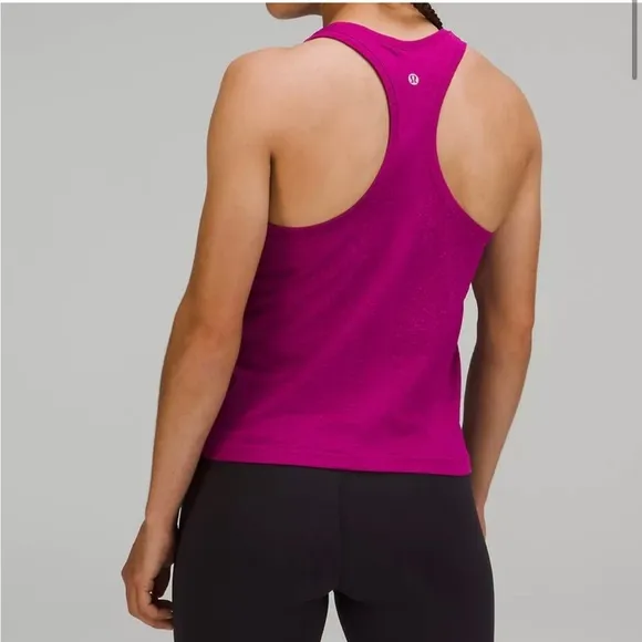Lululemon Magenta Swiftly Crop Tank Size 4 - Image 2