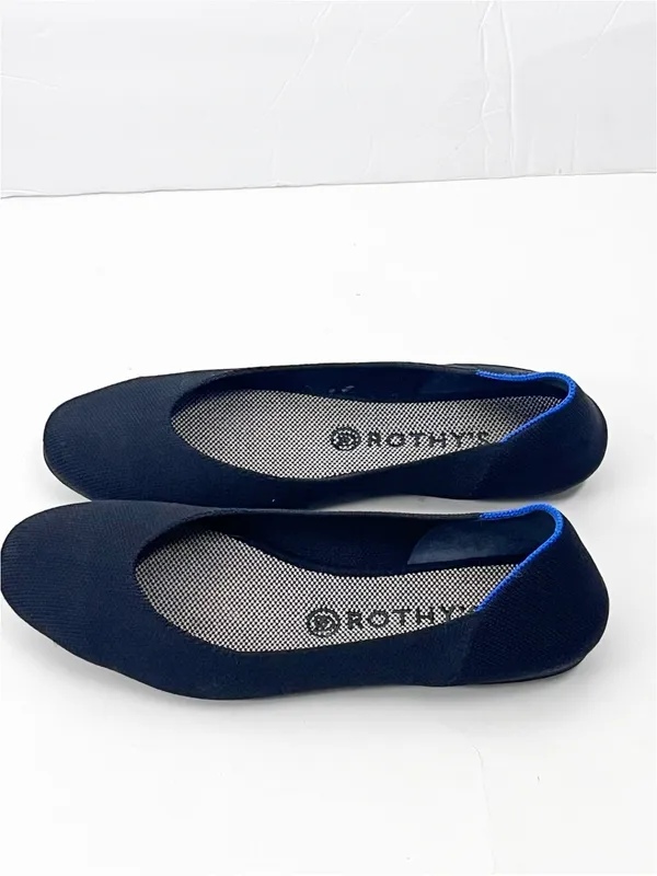 ROTHY’S Black Knit Almond Toe Slip On Loafers Flats Size 10 Quiet Luxury Neutral - Image 9